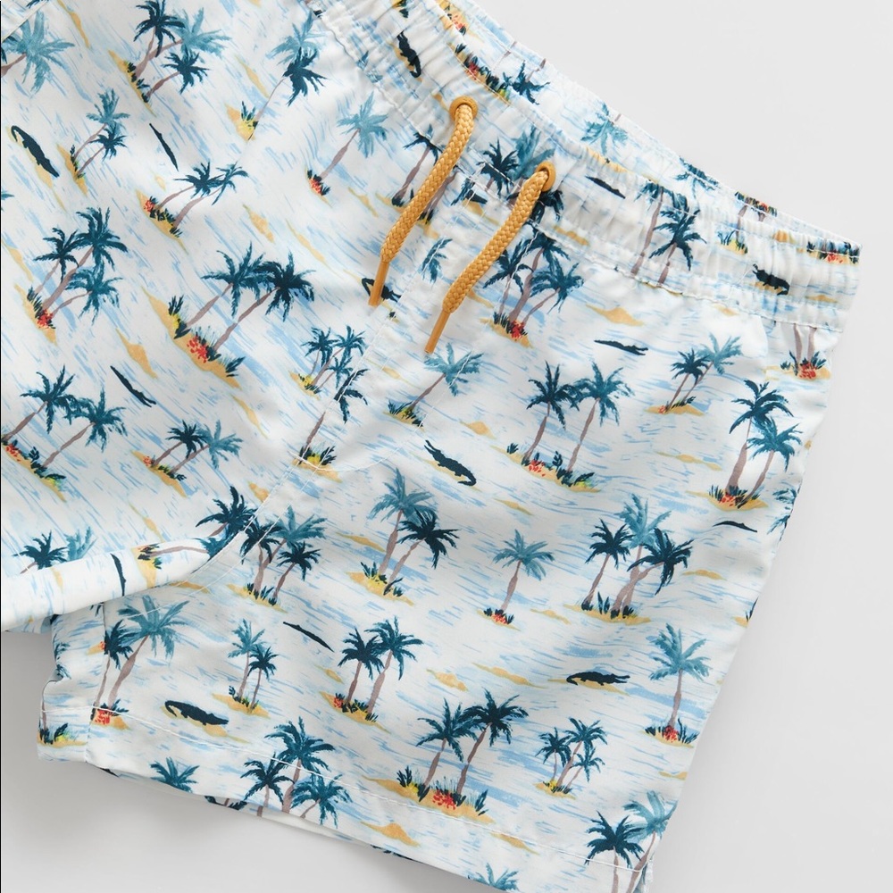 Zara Palm Tree Swim Boy Shorts